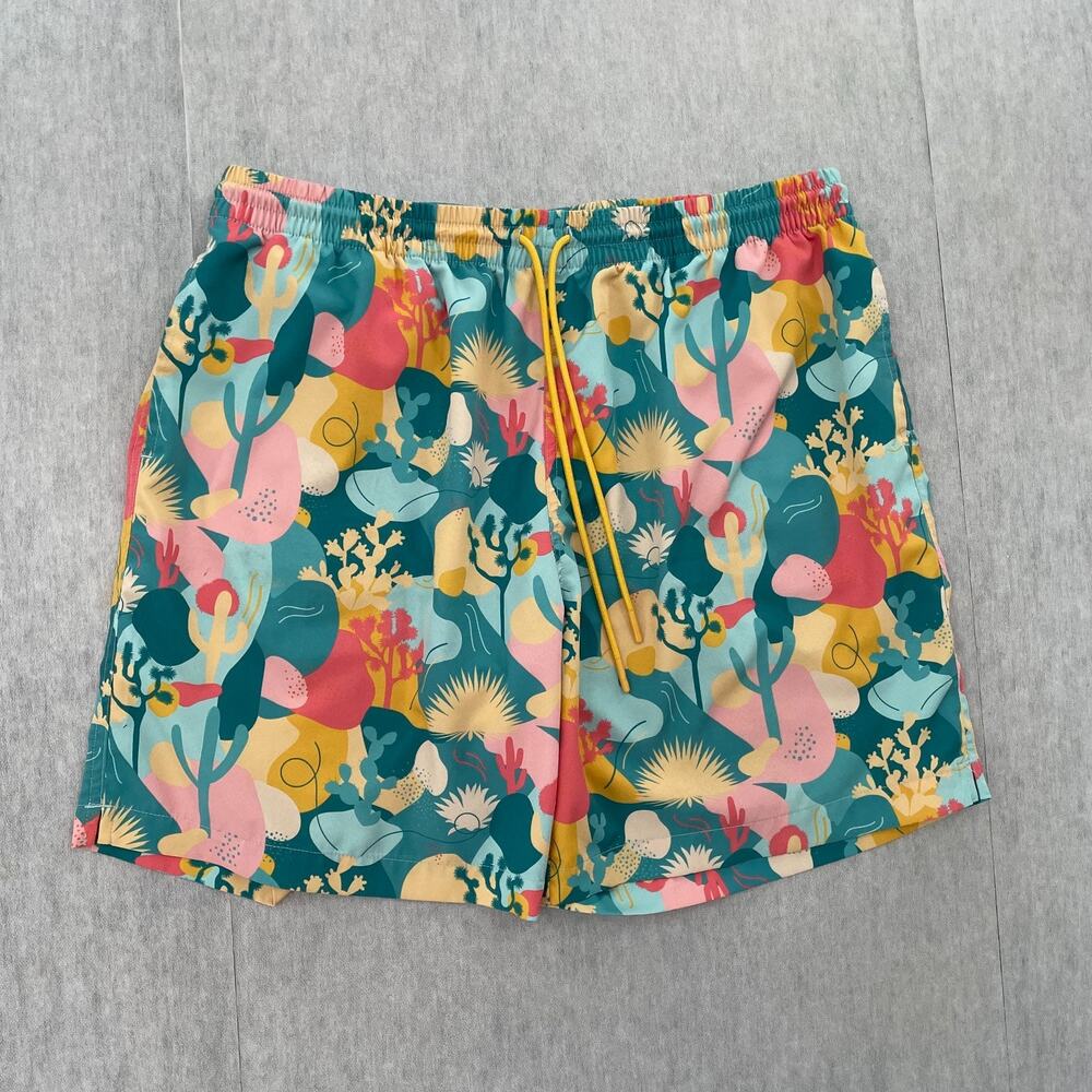 RSVLTS Shorts Adult Extra Large San Dimas Cactus Swim Short Trunks Pockets Mens